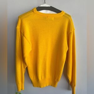 Vintage Alicia Bright Yellow Knit Sweater Size Small
